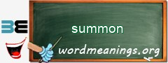 WordMeaning blackboard for summon